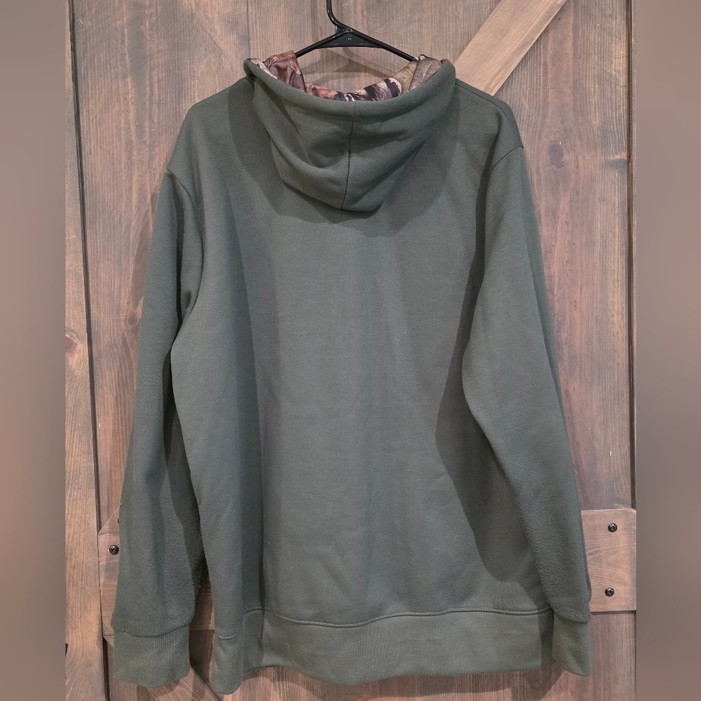 Mossy Oak Green Camouflage Flag Sweatshirt- Size XL - Picture 3 of 5
